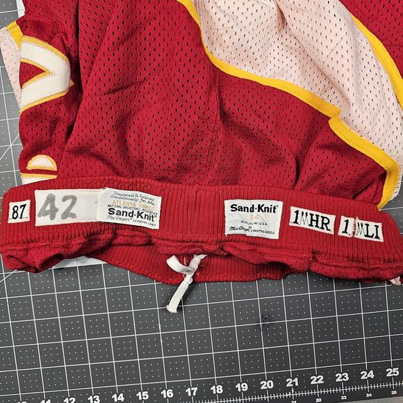Vintage Atlanta Hawks Team Issued Shorts 34x4 1987 #42 Kevin Willis Game Worn - Picture 4 of 14